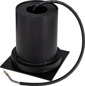 Sada 4 vonkajších zemných bodových svetiel čierna štvorcové nastaviteľné IP65 - Delux