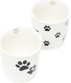 Sada dvoch šálok bez uška CORTO so psími labkami 848594 80 ml