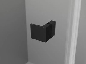 Mexen Lunar-B, L pravé otočné sprchové dvere 120 cm, číre sklo, čierny profil, 832SL-120-050-70-00-P