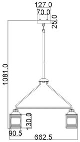 Elstead KL-ASHLANDBAY-5P - Vonkajší luster ASHLAND 5xE27/60W/230V IP44