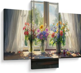 Obraz - Kytica pri okne (90x60 cm)