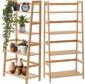 Bambusový regál so 4 policami 57 x 30 x 120 cm
