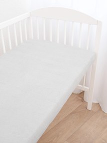 Froté plachta do postieľky 70 × 140 cm - svetlo sivá