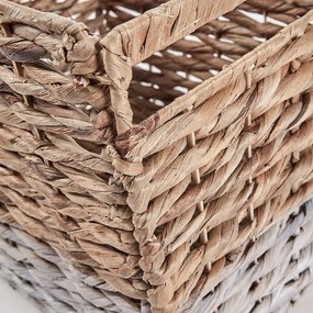 Prútený úložný box s bielym detailom La Forma Woody