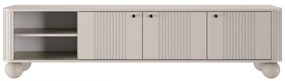 TV stolík Vespera 3D 187 cm - kašmírová / čierna / kašmírové nohy