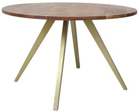 Okrúhly jedálenský stôl s drevenou doskou z akáciového dreva Mimoso - Ø 120 * 75 cm