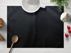 Biante Saténové prestieranie na stôl polyesterový Satén LUX-026 Čierne 35x45 cm