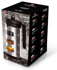 BerlingerHaus zaparovač s nerezovým sitkom Black Silver Collection, 1000ml