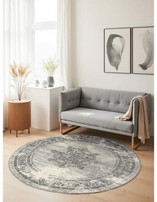 Sivo-krémový okrúhly koberec ø 160 cm Gloria Lydia – Hanse Home