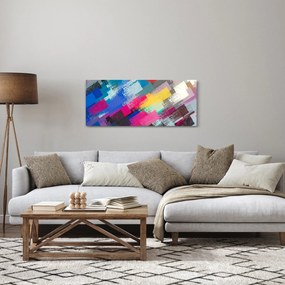 Obraz - Farebné ťahy štetcom (120x50 cm)