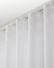 Záclona s riasením WAVE farba produktu biela látka polopriehľadný