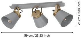 Eglo 43837 - Bodové svietidlo TWICKEN 3xE27/40W/230V