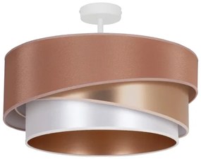 Duolla - Prisadený luster KOBO 1xE27/15W/230V pr. 45 cm medená/zlatá/biela