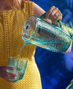 Modrý plastový džbán s vekom Aqua Blue - 20* Ø 13,5*23cm / 2,5L