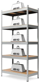 Marbo Kovový Regál Série Heavy 180x110x50 5 políc Nosnosť 2000 KG