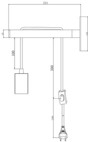 Brilliant - Nástenná lampa JARBO 1xE27/60W/230V