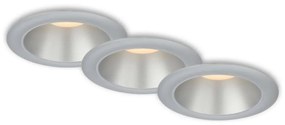 Briloner 7041-034-SADA 3x LED Kúpeľňové podh. svietidlo LED/4,9W/230V strieborná
