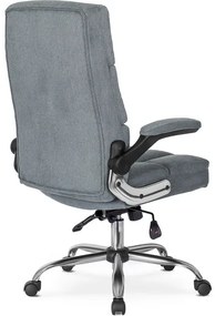 Vintino kancelárska otočná stolička JACOB s chrómovými nohami sivá