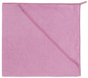 Detská froté osuška s kapucňou 80x80cm 330g rúžová