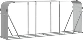 vidaXL Držiak na polená bledosivý 234x45x100 cm pozinkovaná oceľ