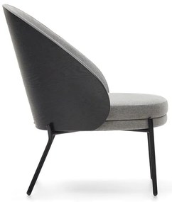 Čierno-sivé kreslo Eamy – Kave Home