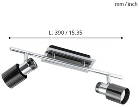 Eglo 30833 - LED bodové svietidlo DAVIDA 1 2xGU10/5W/230V