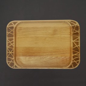 AMADEA Podnos obdĺžnikový gravír ornament, dĺžka 40 cm, český výrobok, český výrobok