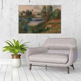 Obraz - Auguste Renoir, Landscape at Vetheuil, reprodukcia (90x60 cm)