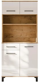 Príborník Linda Biely/Dub Lancelot 80 (VIGO)