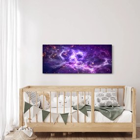 Obraz - Fialový vesmír (120x50 cm)