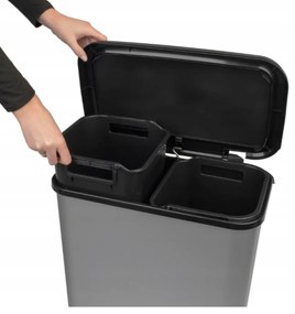 Curver Odpadkový kôš COMPATTA duo 23L+23L, sivý