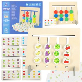 Drevená vzdelávacia hračka zodpovedajúca farbám montessori ovocia