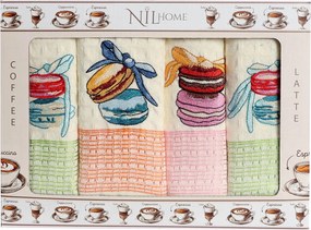 KUCHYNSKÉ UTIERKY MACARONS SADA 4 KS 50X70 CM VZOROVANÉ