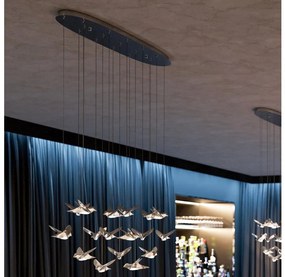 Eglo 390403 - LED Stmievateľný luster na lanku PARATEBUENO 17xLED/3W/230V chróm