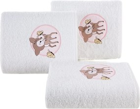 DETSKÝ BAVLNENÝ UTERÁK BABY52 SADA 6KS 50X90 CM BIELA