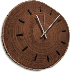 Nástenné hodiny z kmeňu stromu s originálnou kôrou  | KORRO: Amber - 3072 26-29 cm 4815-115591 KOR008