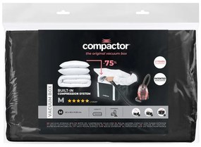 Čierny úložný box na oblečenie Compactor XXL Black Edition 3D Medium, 125 l