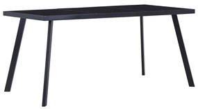 Jedálenský stôl, čierny 180x90x75 cm, tvrdené sklo 281875
