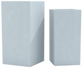 Sada 2 ks kvetináčov 3 square - sivá