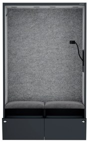 Sally 1150mm korpus Antracytowy - siedzisko Szary