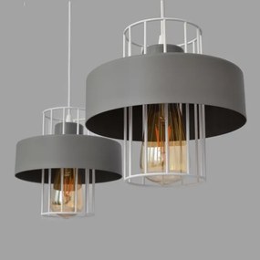 Luster na lanku VOLTA 2xE27/15W/230V šedá