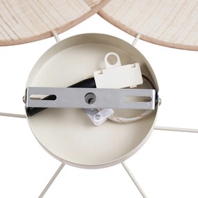 Japandi stropné svietidlo krémové s ľanovým tienidlom - Aisha