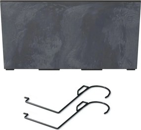 Plastový balkónový kvetináč DUC400EW 39,5 cm - antracit