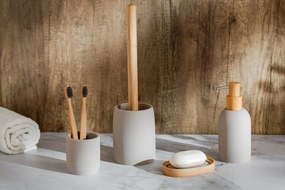 Erga Riko, pohár na zubné kefky na postavenie, taupe, ERG-08576