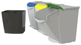Denox Ekosystem odpadkový kôš na triedený odpad 25 l, hnedý - bioodpad