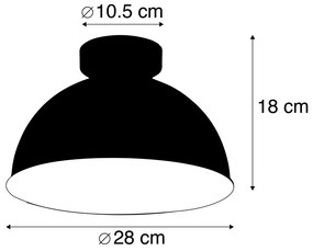 Inteligentné stropné svietidlo čierne so zlatom 28 cm vrátane Wifi A60 - Magnax