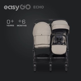 Súrodenecký kočík EasyGo Echo Savana Beige