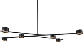 Čierne kovové závesné svietidlo Coda – Trio Select