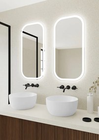 Sapho Sapho, MANOR zrkadlo s LED osvetlením 50x100cm, MN500