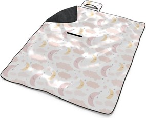 Sablio Plážová deka Mesiačiky a obláčiky : 200x140 cm